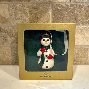Wedgwood Festive Snowman Ornament - White and Black